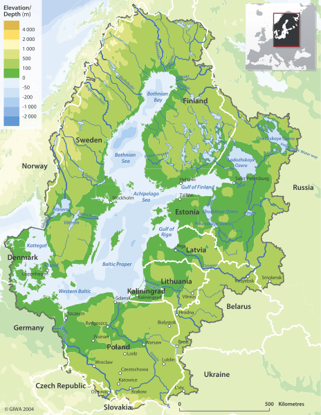 Karte der Ostsee