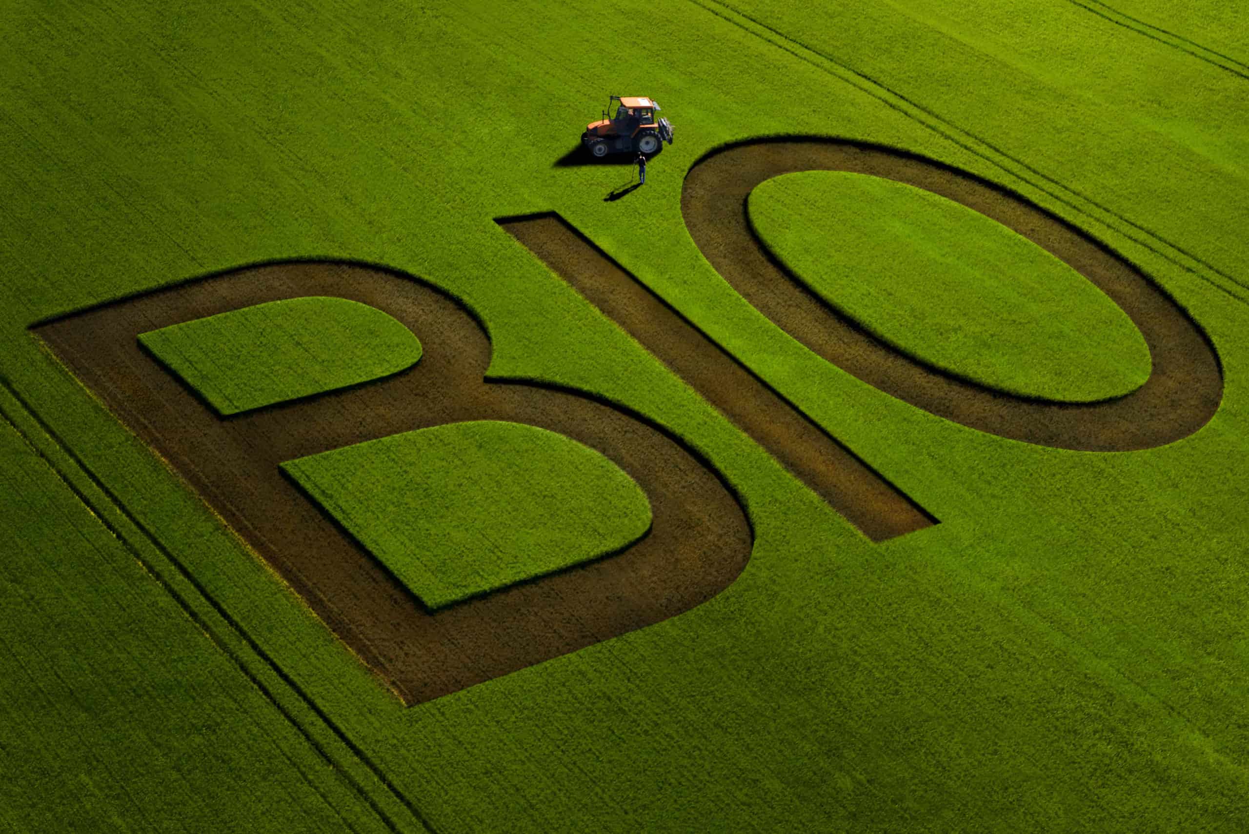 Bio Schriftzug in einem Feld