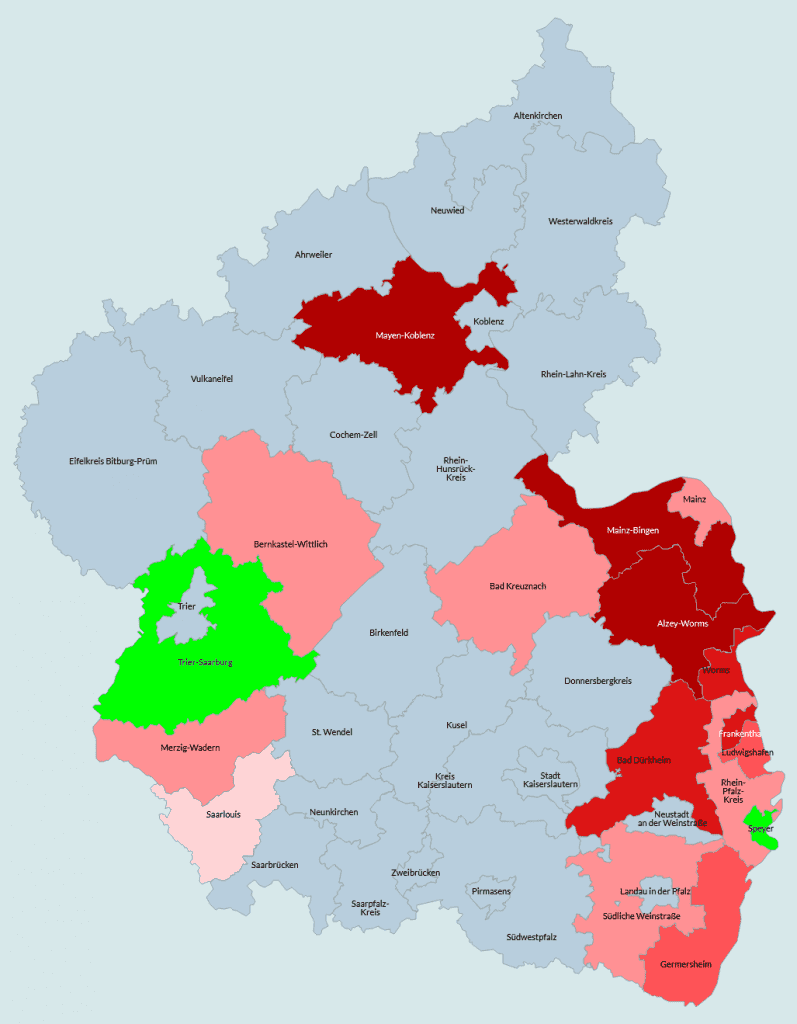 Nitratkarte von Rheinland-Pfalz